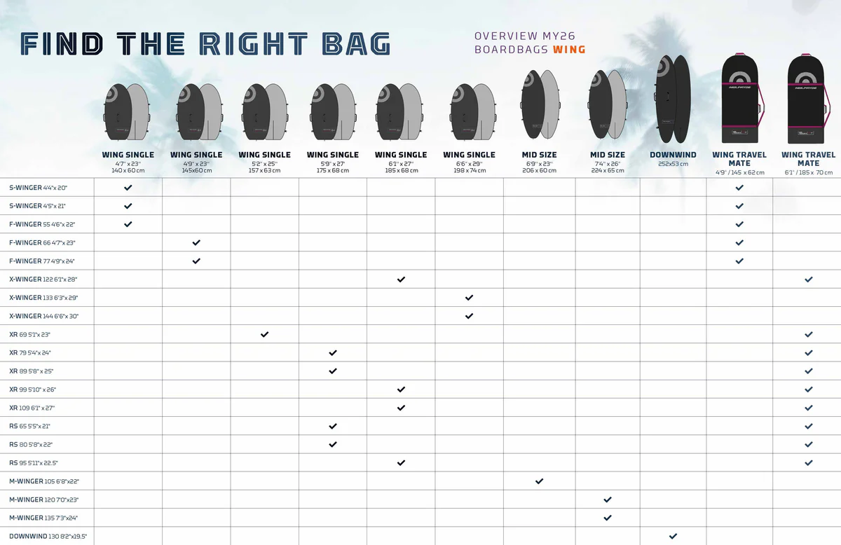 NEIL PRYDE WING BOARD BAG anno 2026 ( single , midsize , downwind e travel bag ) - immagine 2